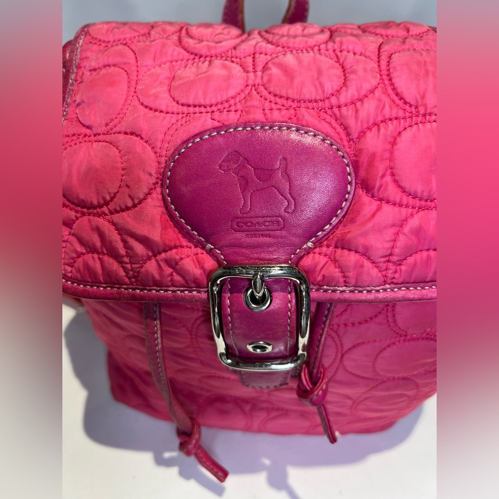 Coach Limited Edition Jack Russell Backpack quilted C’s and Soho Buckle - Picture 2 of 10